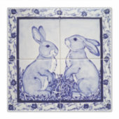 Blue Rabbit Mural Decoration für 6" Tiles Dedham Aufkleber (Vorderseite)