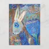 Blue Rabbit Postkarte (Vorderseite)