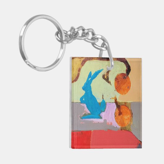 Blue Rabbit Schlüsselanhänger (Vorderseite links)