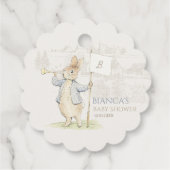 Blue Rabbit Some Bunny Baby Shower Geschenkanhänger (Rückseite)