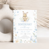 Blue Rabbit Somebunny Baby Dusche Einladung