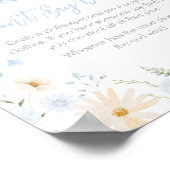 Blue Rabbit Somebunny Baby Shower Say Baby nicht Poster (Ecke)