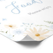 Blue Rabbit Somebunny Baby Showfood Poster (Ecke)