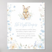 Blue Rabbit Somebunny Late Night Diapers Poster (Vorne)