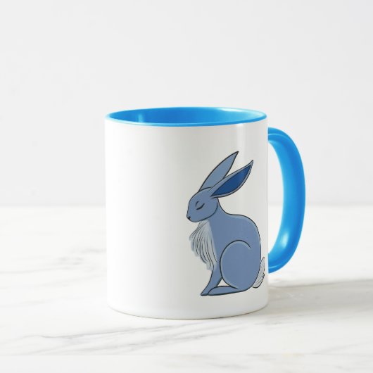Blue Rabbit Tasse (VorderseiteRechts)