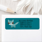 Blue Raccoon Custom Rücksendeadressen-Aufklebers (Insitu)