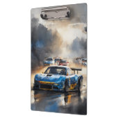 Blue Race Auto mit Sun Rising Klemmbrett (Links)
