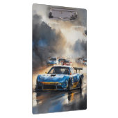 Blue Race Auto mit Sun Rising Klemmbrett (Rechts)