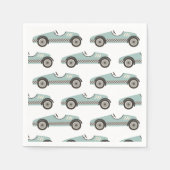 Blue Race Car Birthday Serviette (Vorderseite)