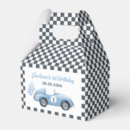 Blue Race Car Boy 1. Geburtstag Geschenkschachtel