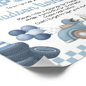 Blue Race Car Boy Birthday Time Capsule Sign Poster (Ecke)