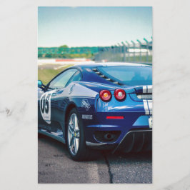 Blue Race Car Briefpapier