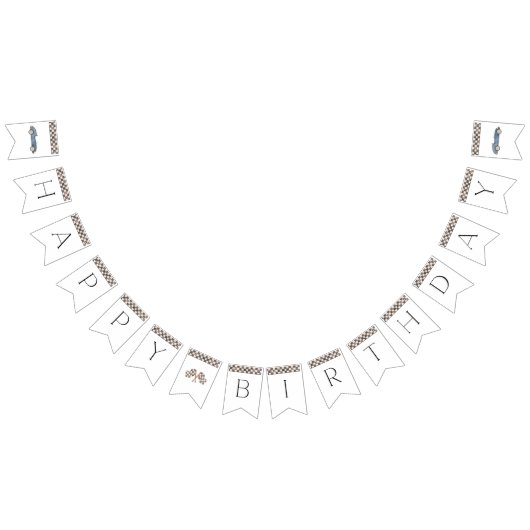 Blue Race Car Bunting Fahnen Wimpelkette (Alle)