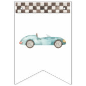 Blue Race Car Bunting Flags Wimpelkette (Erste Fahne)