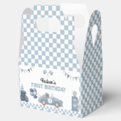 Blue Race Car First Lap Around the Track Birthday Geschenkschachtel (Geöffnet)