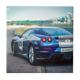 Blue Race Car Fliese