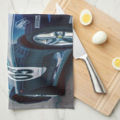 Blue Race Car Handtuch (Viertel Falte)