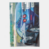Blue Race Car Handtuch (Vertikal)