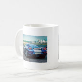 Blue Race Car Kaffeetasse (Vorderseite Links)