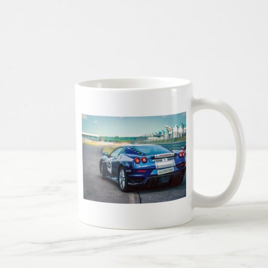 Blue Race Car Kaffeetasse (Rechts)