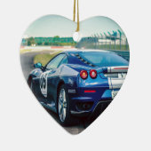 Blue Race Car Keramik Ornament (Rechts)