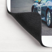 Blue Race Car Mousepad (Ecke)