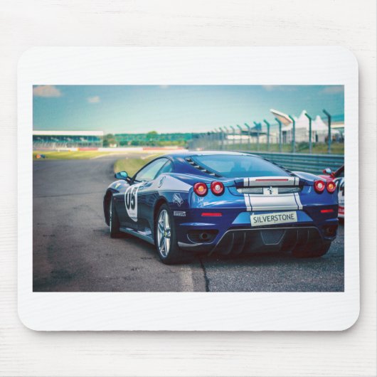 Blue Race Car Mousepad (Vorne)