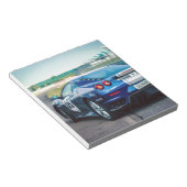 Blue Race Car Notizblock (angewinkelt)