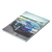Blue Race Car Notizblock (Rotiert)