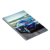Blue Race Car Notizblock (Rechte Seite)