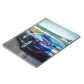 Blue Race Car Notizblock (Linke Seite)