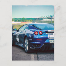 Blue Race Car