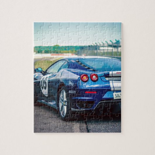 Blue Race Car Puzzle (Vertikal)