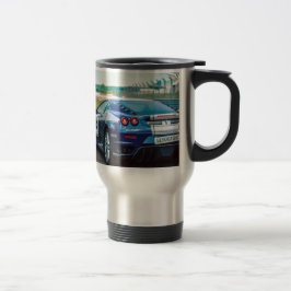 Blue Race Car Reisebecher