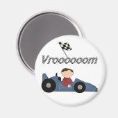 Blue Race Car Tshirts und Geschenke Magnet (Vorderseite/Rückseite)