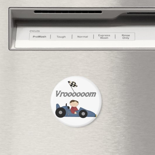 Blue Race Car Tshirts und Geschenke Magnet (In Situ (Geschirrspüler))