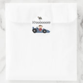 Blue Race Car Tshirts und Geschenke Runder Aufkleber (Tasche)