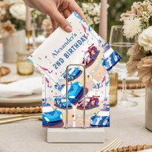 Blue Race Car Two Fast Birthday