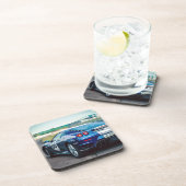 Blue Race Car Untersetzer (Rechte Seite)