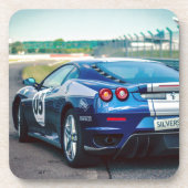 Blue Race Car Untersetzer (Vorderseite)