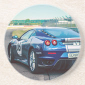 Blue Race Car Untersetzer (Vorne)