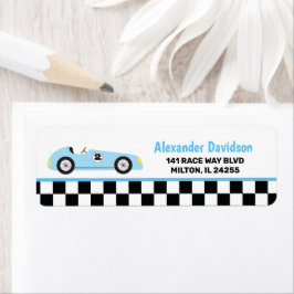 Blue Racecar Racing Vintag Race Car Adresse
