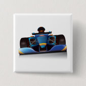 Blue Racing Car Button (Vorderseite)