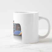 Blue Racing Car Jumbo-Tasse (Rechts)