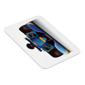 Blue Racing Car Magnet (Rechte Seite)