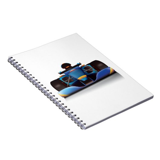 Blue Racing Car Notizblock (Rechte Seite)