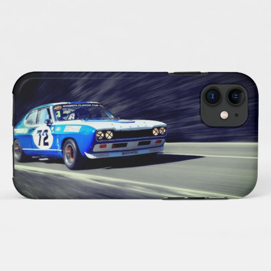 Blue Racing Car Phone Case (Rückseite (Horizontal))