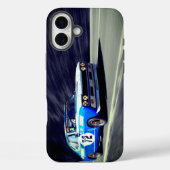 Blue Racing Car Phone Case (Rückseite)