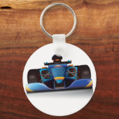 Blue Racing Car Schlüsselanhänger (Vorderseite)