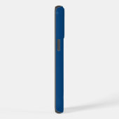 Blue Racing Car Stripes Minimale Initiale Monogram iPhone Hülle (Rechte Seite)